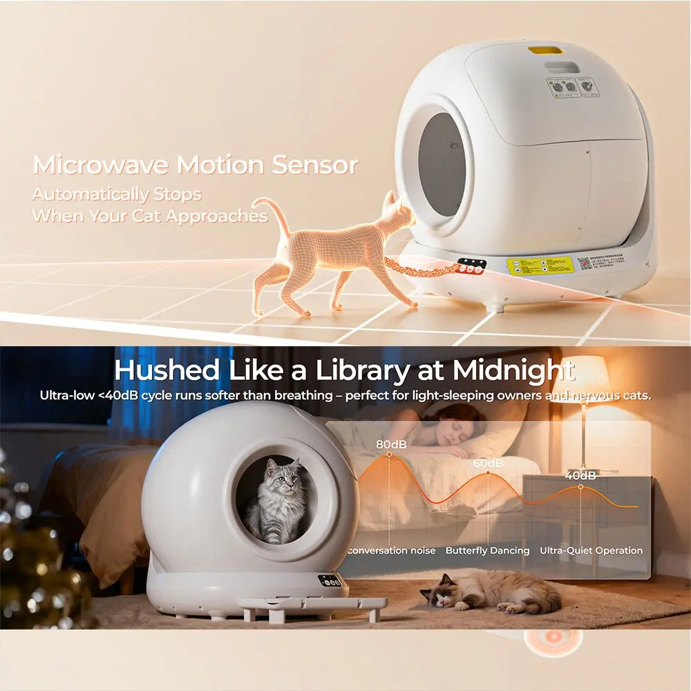 78L+7L Smart Self-Cleaning Cat Litter Box with App