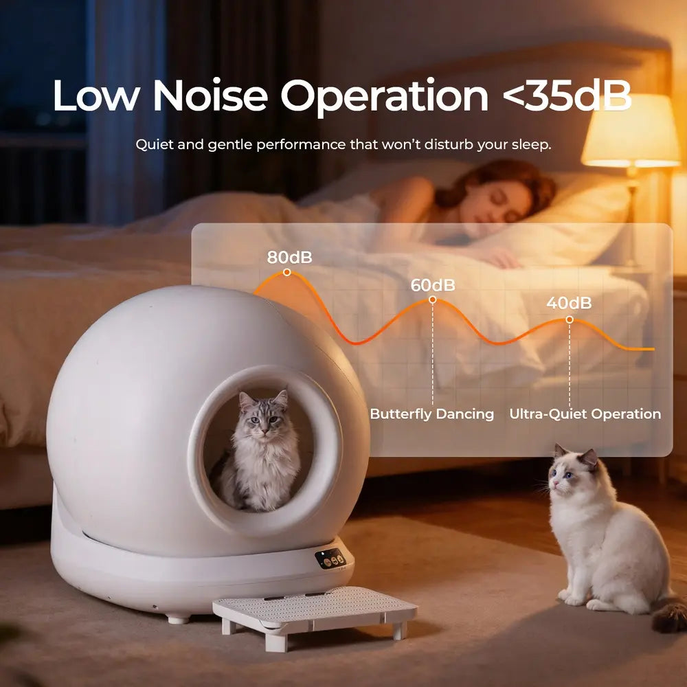 78L+7L Smart Self-Cleaning Cat Litter Box with App