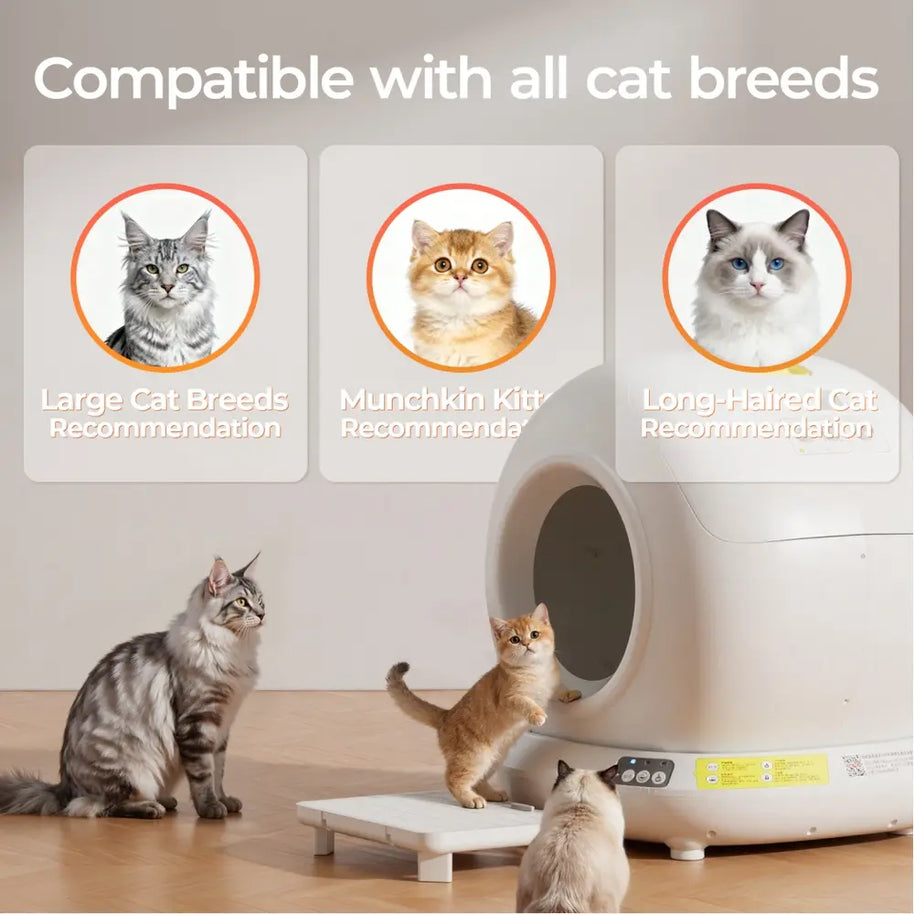 78L+7L Smart Self-Cleaning Cat Litter Box with App