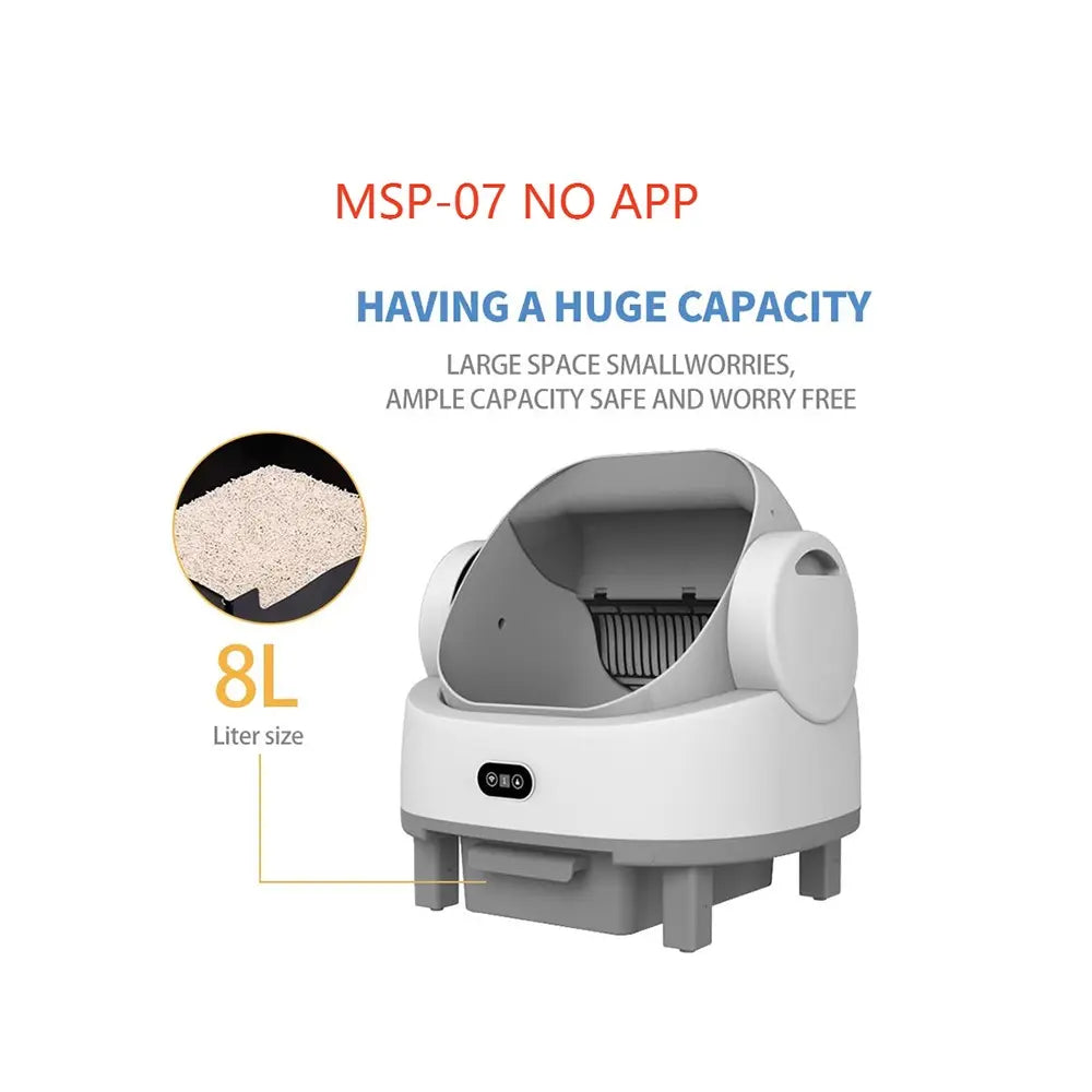 68L Smart Self-Cleaning Cat Litter Box with WiFi & Odor Control