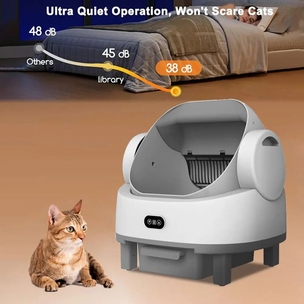 68L Smart Self-Cleaning Cat Litter Box with WiFi & Odor Control