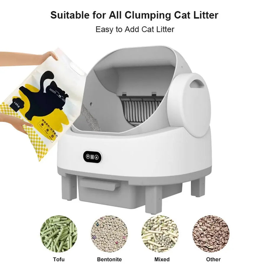 68L Smart Self-Cleaning Cat Litter Box with WiFi & Odor Control