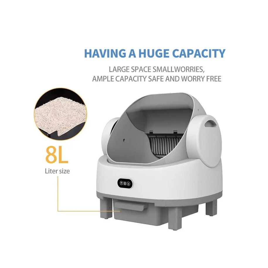 68L Smart Self-Cleaning Cat Litter Box with WiFi & Odor Control