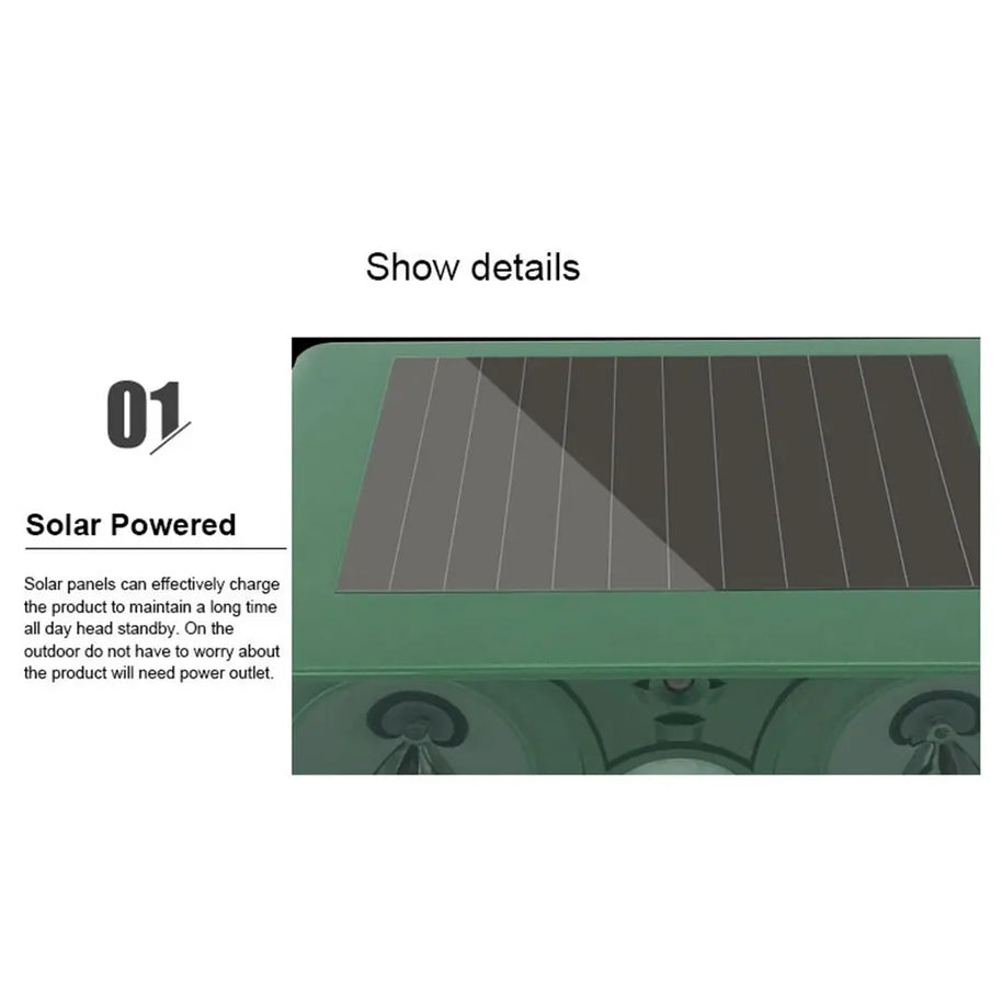 Solar Waterproof Ultrasonic Animal Repeller for Yard