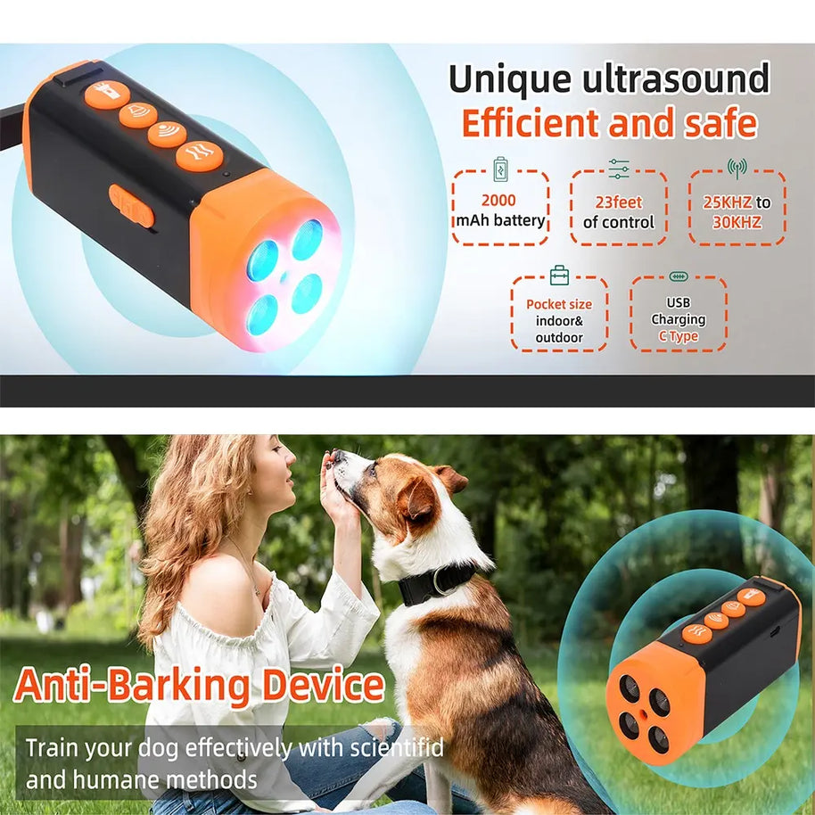Professional Handheld Ultrasonic Dog Repeller for Barking