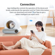 65L+9L Smart Self-Cleaning Cat Litter Box with App Control