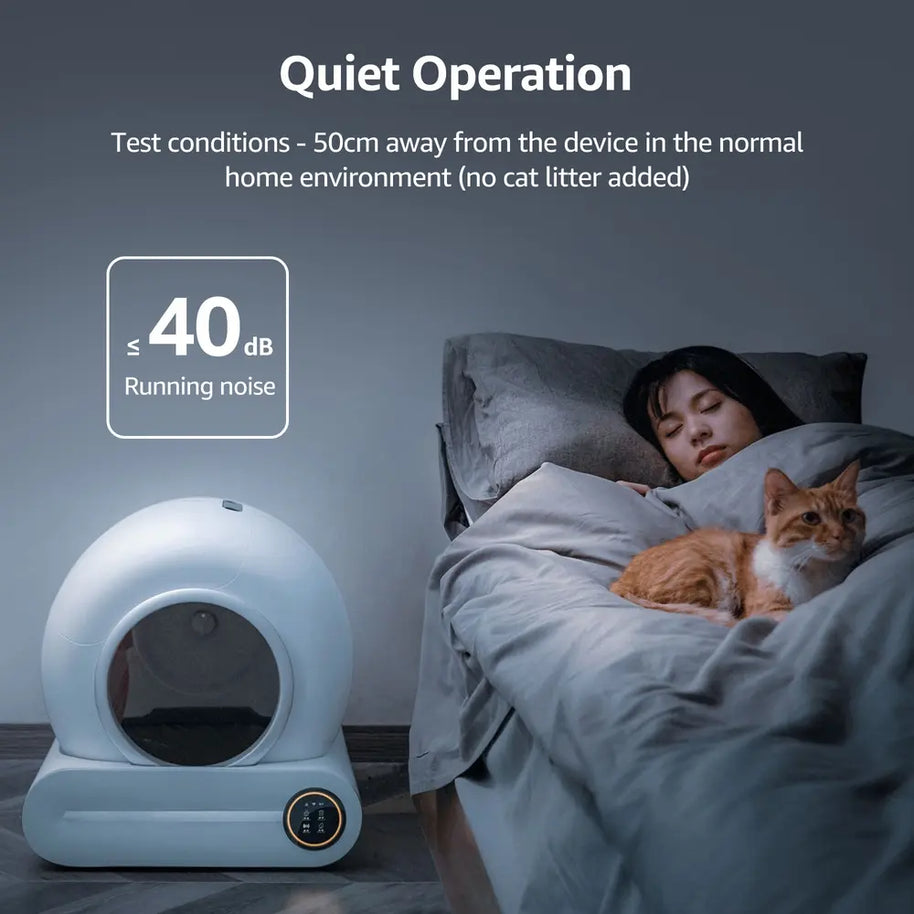 65L+9L Smart Self-Cleaning Cat Litter Box with App Control