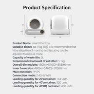 65L+9L Smart Self-Cleaning Cat Litter Box with App Control