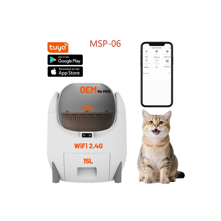 65L+9L Smart Self-Cleaning Cat Litter Box with App Control