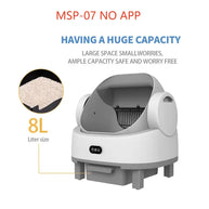 65L+9L Smart Self-Cleaning Cat Litter Box with App Control